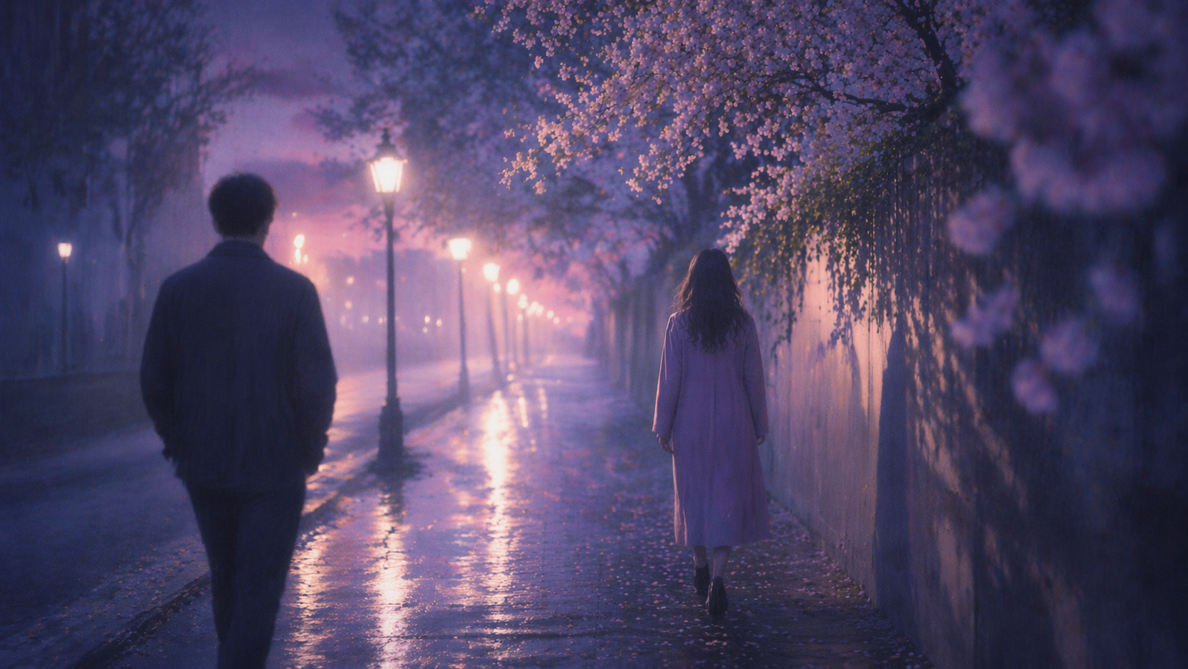 과거 관계가 꿈에 다시 떠오를 때의 미련과 불편함을 떠올리게 하는 이미지