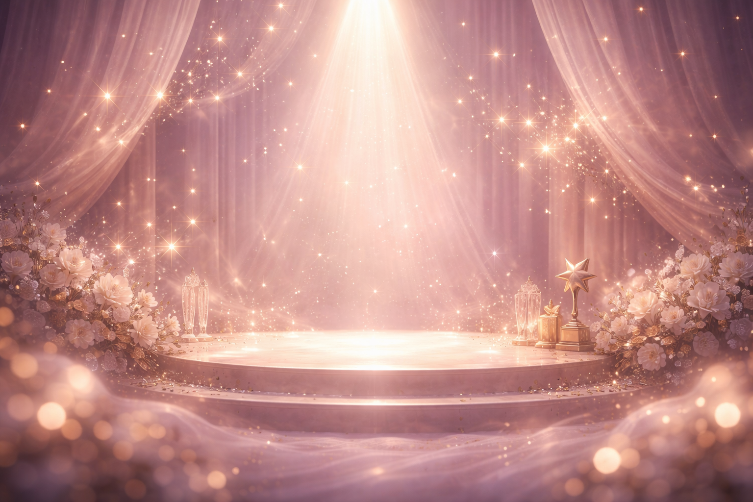 유명인이 나오는 꿈의 주목과 상징성을 표현한 무대 조명 이미지