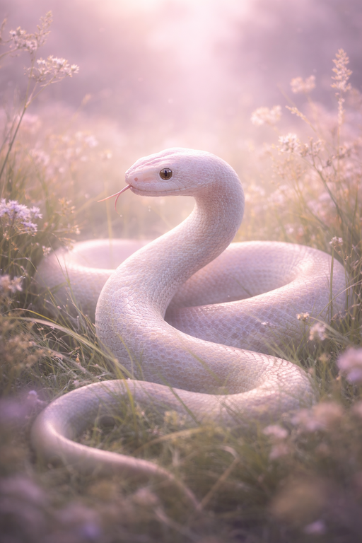 꿈에 나온 뱀의 상징성과 긴장감을 떠올리게 하는 이미지